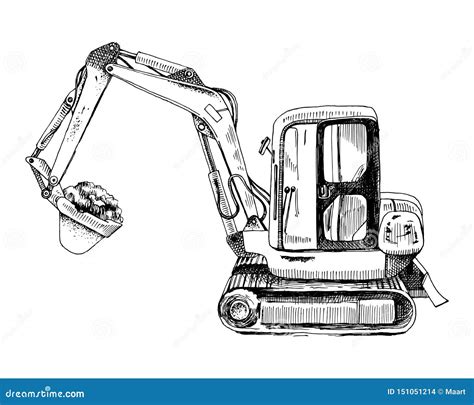 Small Excavator illustrations 